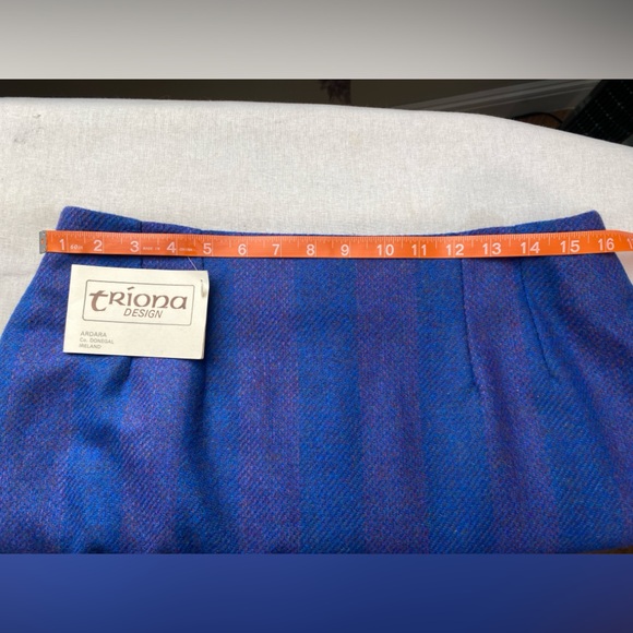 NWT Triona Design Donegal Wool Tweed Pencil Skirt UK 18 Blue Purple - Picture 9 of 13